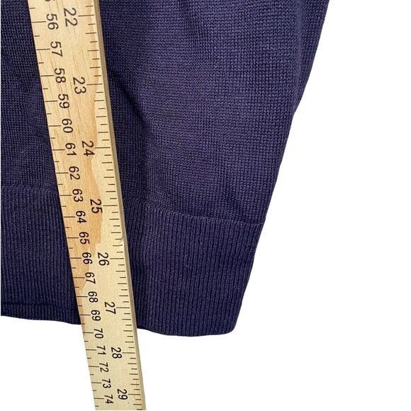 NWT Michael Kors Mens Classic Knit Sweater Wool Blend Navy Plumeria V Neck Sz XL - Picture 6 of 9